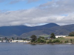 MONA Tasmania ferry view of Hobart