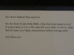 MONA Tasmania The Holy Bible meaning