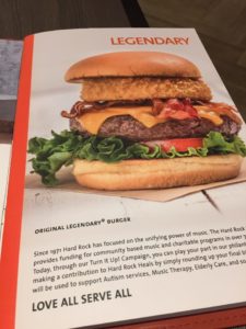 Hard Rock Hotel London burger