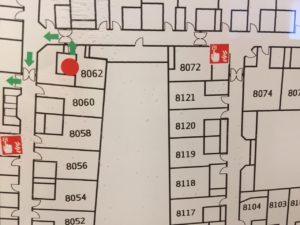 Map of 8th floor room configurations