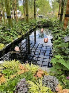 Floating in the garden at the Flower Show