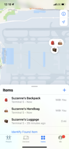 Apple Airtags View at Heathrow