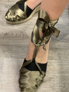 Espadrille Heel Black and Green