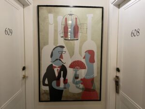 Hotel wine themed artwork Hotel Vinoteca