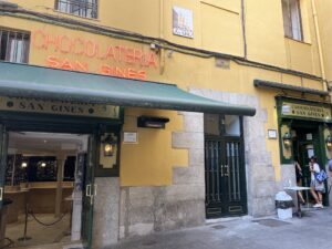 San Gines Madrid chocolateria for churros