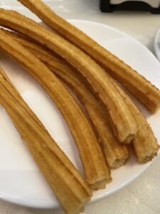 Freshly made churros in Madrid at San Gines