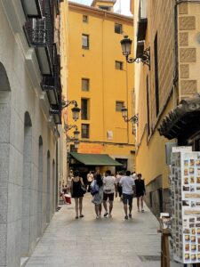 Madrid San Gines Chocolateria Gold Hued Building