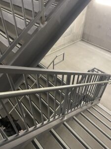 Interior Stairwell multiple railings and levels at the Sphere
