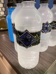 Spring water bottles on Royal Caribbean sailing