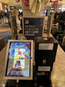 Mobile Kiosk Check In at Bellagio