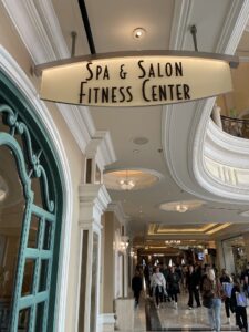 Sign for Bellagio Spa and Salon Fitness Center
