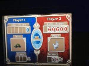Arcade scoring on the ToyStoryMania ride score and accuracy