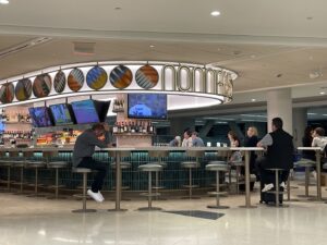Airport Bar Nonna's Newark round with seats at the bar