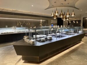 Buffet area of United lounge