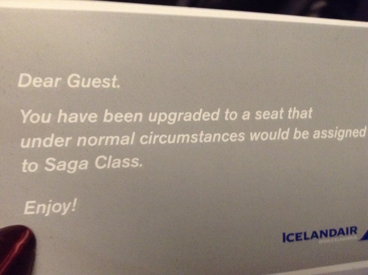 Icelandair Saga upgrade